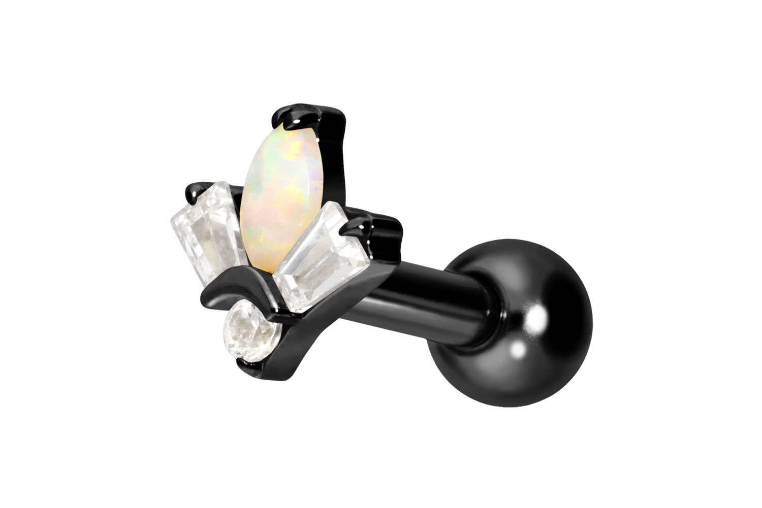 Titan Ohrpiercing mit Innengewinde LOTUSBLÜTE